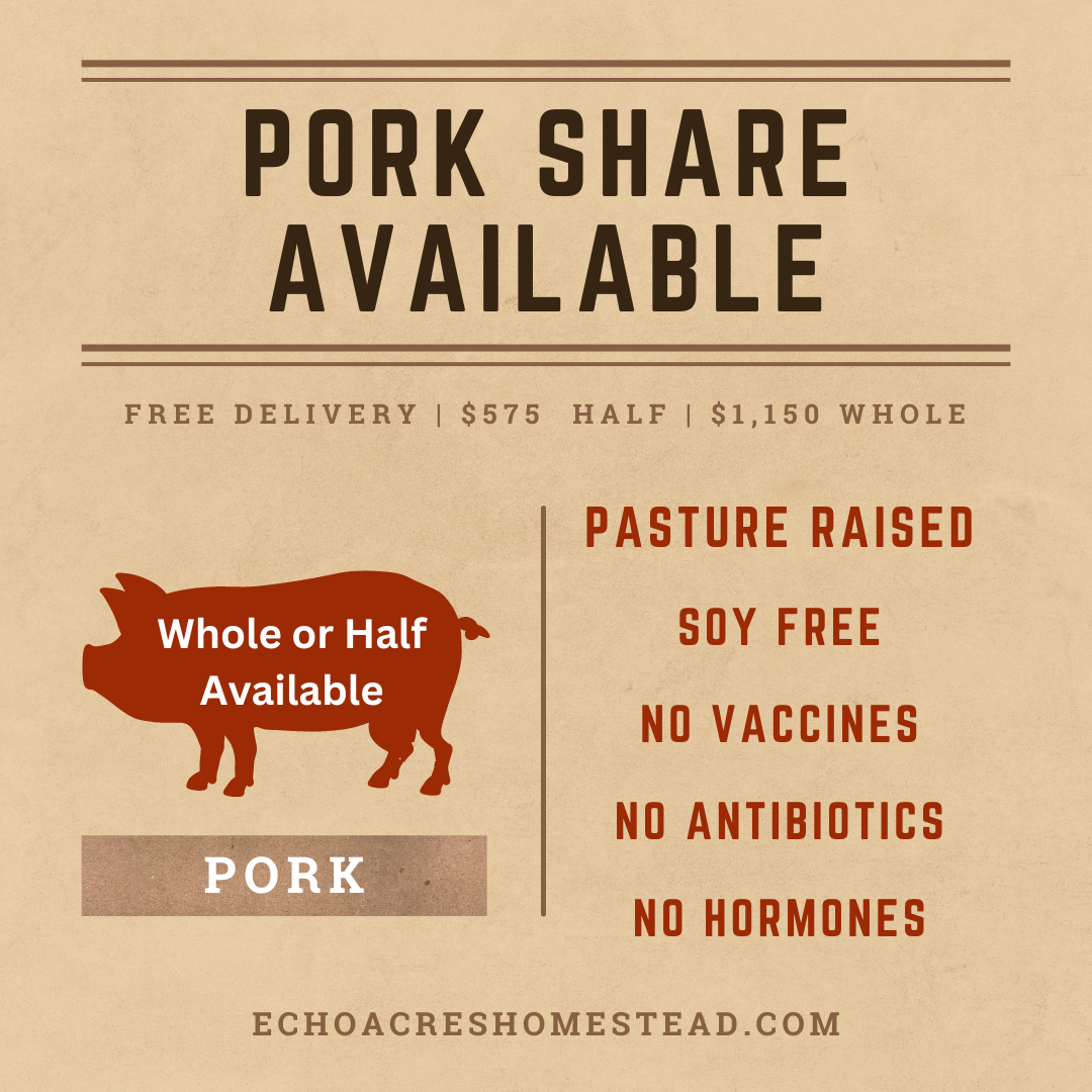 Non-GMO Pork Share Deposit - Whole (December Delivery)